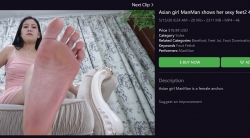 Asian girl ManMan shows her sexy feet2
